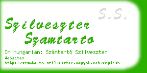 szilveszter szamtarto business card