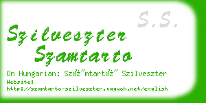 szilveszter szamtarto business card